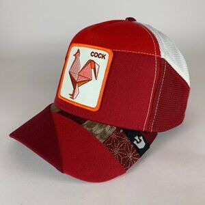 Goorin Bros Mens Farmigami Red Maroon White Snapback Hat New